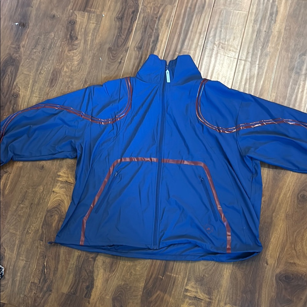 Adidas by Stella mcCarthy blue and purple windbreaker